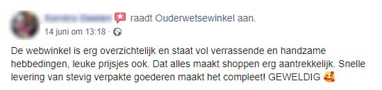 Facebook Review Boom | Ouderwetsewinkel.nl